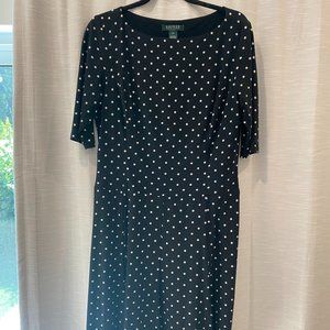 Ralph Lauren B&W Polka Dot Dress